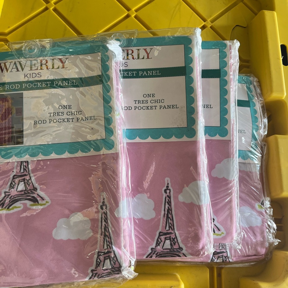 Waverly Kids Pink Eiffel Tower Curtain Panel Set of 4